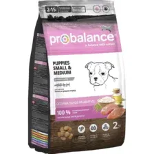 Корм для щенков ProBalance Puppies Small&Medium, курица, 2 кг