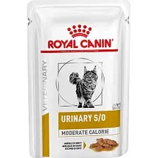 Пауч Royal Canin при МКБ у взрослых кошек, кусочки в соусе, Urinary S/O Moderate Calorie, 85 г