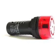 Лампа сигнальная Chint ND16-22FS d22мм LED AC/DC 24В (R) 593394 (красный)