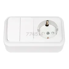 Розетка Bylectrica Пралеска 2В-РЦ-579 (белый)