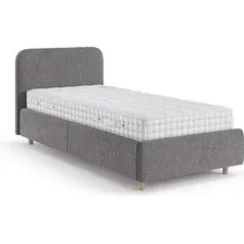 Кровать Sonit Mia 140x200 с ПМ шенилл Eclipse (07 светло-серый)