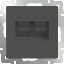Розетка компьютерная Werkel WL07-RJ11RJ45 (серо-коричневый)