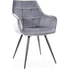 Стул Signal Lilia Velvet (Bluvel 14 серый/черный)