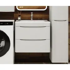 Symbolite Тумба под умывальник Бергамо мини 60 Люкс Plus 2 ящика (подвесная, белый)