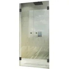 Душевая дверь MaybahGlass 195x101 MGD-464-6 (прозрачное стекло/черный)