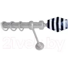 Карниз для штор Lm Decor Даймонд 135 1р витой 25мм (сатин, 1.6м)