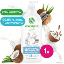 Жидкое мыло Synergetic Жидкое антибактериальное крем-мыло Кокосовое молочко 1 л