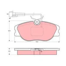 Тормозные колодки дисковые передняя ось TRW GDB1058