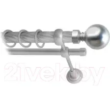 Карниз для штор Lm Decor Шар большой 059 2р витой 25/16мм (сатин, 2м)
