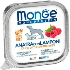 Пресервы Monge Natural Monoprotein Fruits из утки с малиной (150 г)