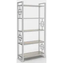 Стеллаж Hype Mebel Квадро 80x200 (белый/древесина белая)