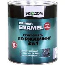Грунт-эмаль Экодом По ржавчине 3в1 (900г, коричневый)