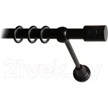 Карниз для штор Lm Decor Цилиндр 088 1р гладкий 25мм (черный мат, 2м)