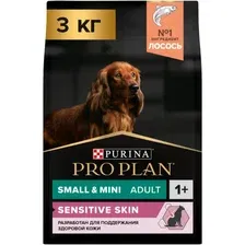 Сухой корм для собак Pro Plan Adult Small & Mini Optiderma Sensitive Skin с лососем 3 кг
