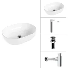 Умывальник Lauter 21836A + Rio 21AM12672 + сифон 21635CH + дон.клапан 21190CH (хром)