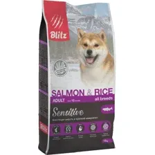 Сухой корм для собак Blitz Adult Salmon &amp; Rice 15 кг