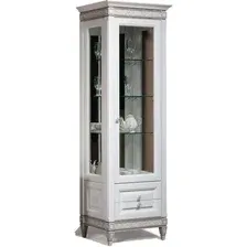 Шкаф-витрина Гомельдрев Бристоль ГМ 6401 Дуб (белый дуб/патина)