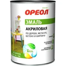 Эмаль Ореол акриловая глянцевая (белый, 0.9 кг)