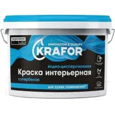 Краска Krafor Интерьерная (3кг, супербелый)