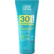 Крем солнцезащитный Librederm Bronzeada для лица и зоны декольте SPF30 (50мл)