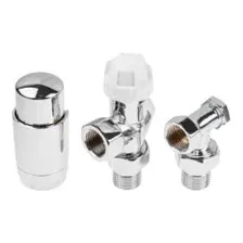 Комплект кранов для радиаторов 1/2" осевой Хром AV Engineering