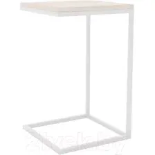 Приставной столик Hype Mebel Лайт 40x40 (белый/древесина белая)