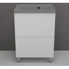 Symbolite Тумба под умывальник Манхэттен 60 Plus 2 ящика + Asti 60x45 (белый матовый/серый шелк)