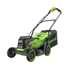 Газонокосилка аккумуляторная Greenworks GD24X2LM361 бесщеточная 2x24V 36см / 2520707UD (c 2-мя АКБ 4Ач и ЗУ)