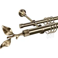 Карниз АС Форос Grace, D25Г/16Г, Антик, Лист розы, 1.4 м