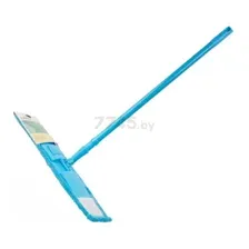 Швабра для пола PERFECTO LINEA Solid с насадкой из микрофибры голубая (43-492022)