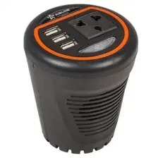 Инвертор 12В-220В, 120 Вт в подстаканник + 3USB Airline API-120-00
