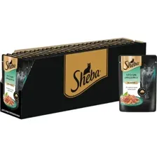 УП.Корм для кошек Sheba Аппетитные ломтики, кролик/индейка в соусе, 28х75 г