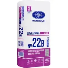 Штукатурка декоративная Тайфун Мастер №22В фактура шуба (25кг, белый)