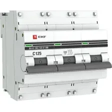 Выключатель автоматический EKF PROxima ВА 47-100 3P 125A (C) 10kA mcb47100-3-125C-pro