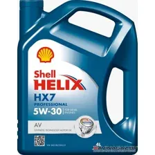 Моторное масло SHELL HELIX HX7 PROFESSIONAL AV 5W-30, 4л / 550046649