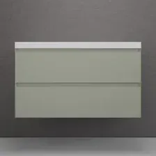 Symbolite Тумба под умывальник Манхэттен 100 Plus 2 ящика  Asti 100x45 (подвесная, олива)