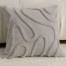Чехол на подушку Matex Tufted Lines Линии ALEX-34 (светло-серый)