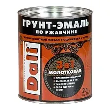 Эмаль Dali Молотковая по ржавчине 3 в 1 2 л (золотистый)