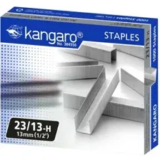 Скобы канцелярские Kangaro 23/13 1000 шт (металлик)