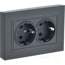 Розетка IEK Brite BR-R24-16-K53-F (графит)
