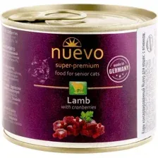 Консервированный корм для кошек Nuevo Senior Lamb with Cranberries (ягненок с клюквой) 200 г
