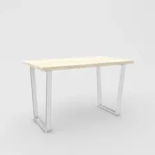 Кухонный стол Hype Mebel Трапеция раздвижной 125x75 (белый/древесина белая)