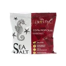 Соль косметическая морская для ванн CRYSTAL с композицией эфирных масел, 1 кг
