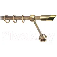 Карниз для штор Lm Decor Луна 056 1р гладкий (антик, 1.6м)