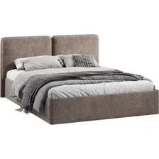 Кровать Трия Токио с ПМ 1600 Тип 1 (микровелюр Wellmart Latte)
