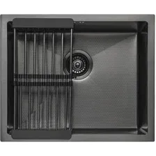 Кухонная мойка Aquaforta 550*450, коландер BLACK DECOR