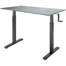 Стол Механический подъемный стол Kingstyle Manual N06-22D Black, бетон чикаго светло-серый