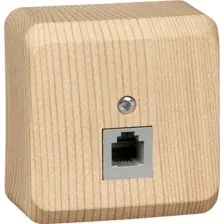 Розетка телефонная Systeme Electric Этюд TELA-001D (сосна)