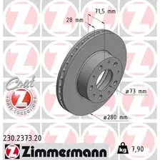 Тормозной диск ZIMMERMANN 230.2373.20 вентилируемый , передняя ось