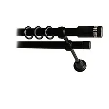 Карниз для штор Lm Decor Имидж 116 2р гладкий 25/19мм (черный матовый, 2м)